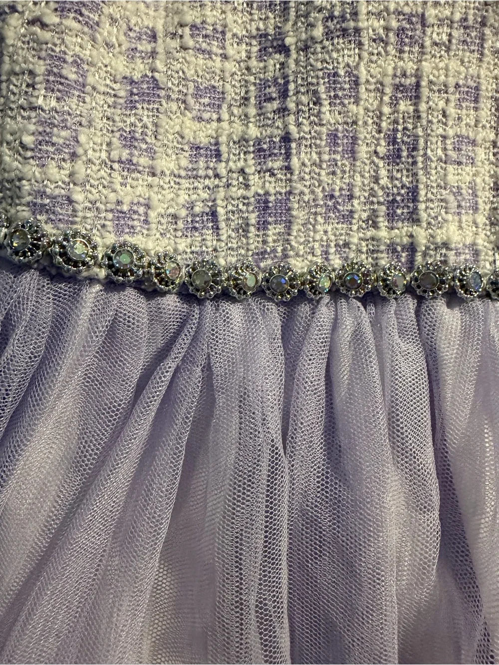 Bonnie Baby Lavender and White Tweed Coat and dress set 12 M